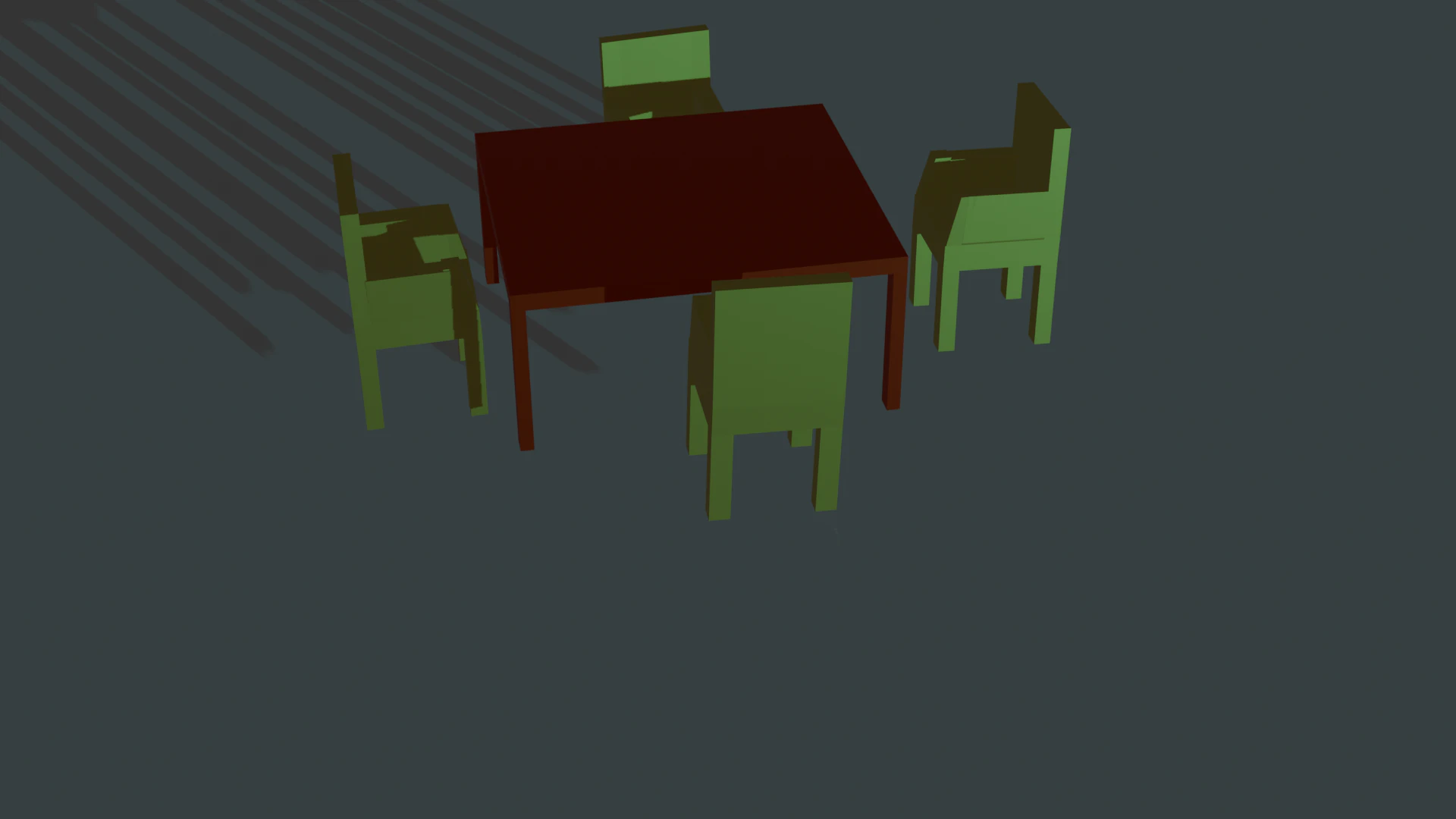 Modern Wooden Dining Table Realistic 3D Model .c4d .max .obj .3ds .fbx .stl .blend