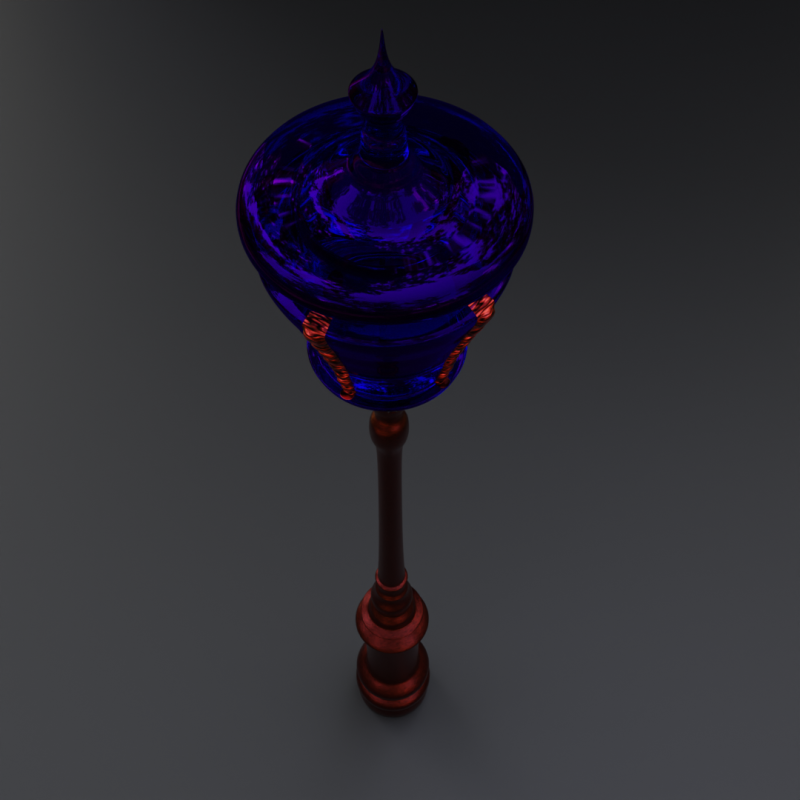 Lampu Jalan Vintage Posting Render Bergaya Merah Biru Model 3D .c4d .max .obj .3ds .fbx .stl .blend 