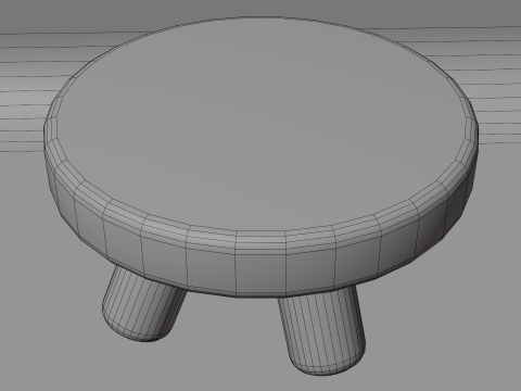 сучасного смугастого табурета з фіолетовими деталями 3D Модель