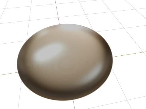 3D Render of an Empty Modern Bowl 3D Model
