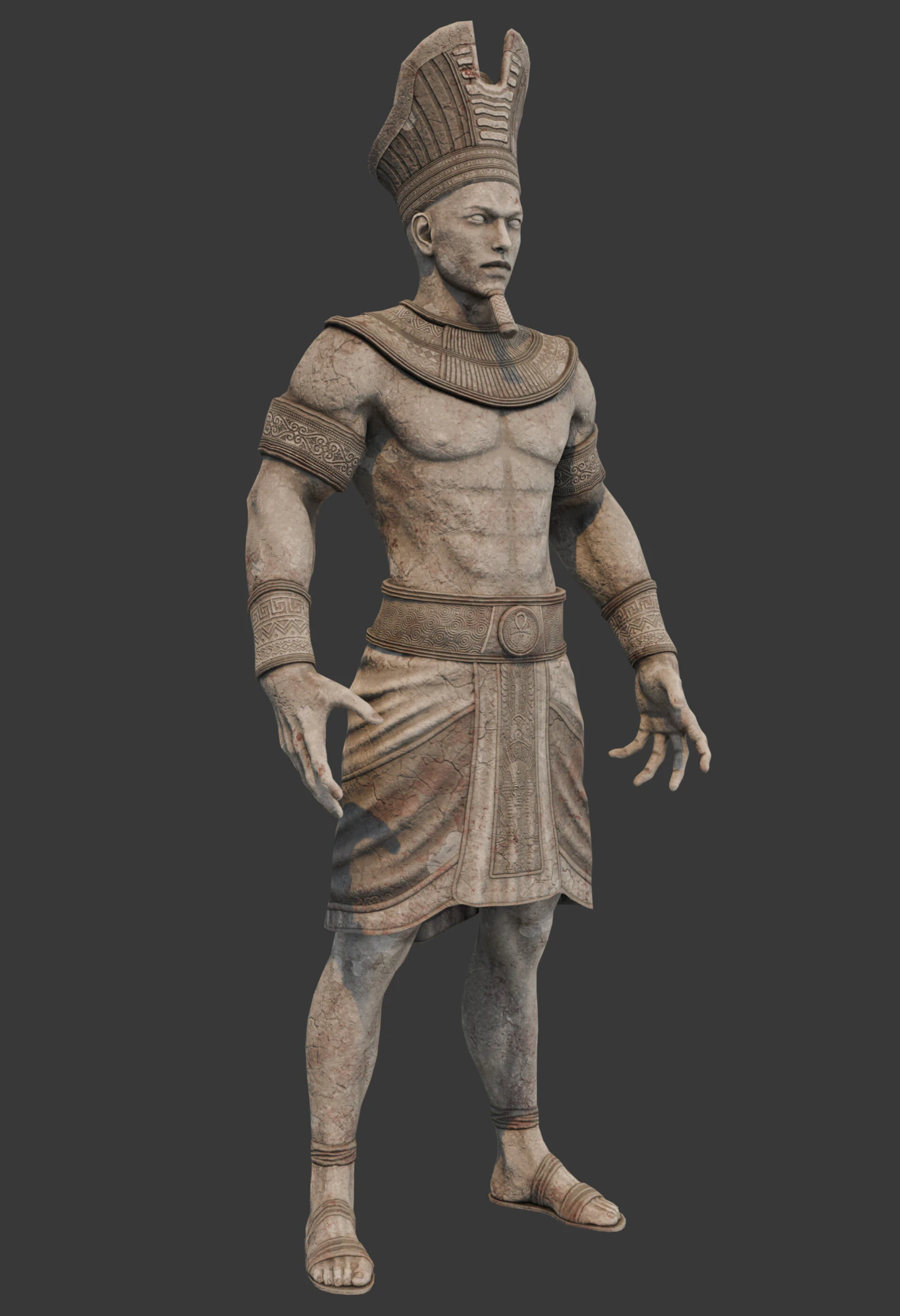 Stone Golem Guard 3D Model .c4d .max .obj .3ds .fbx .stl .blend 