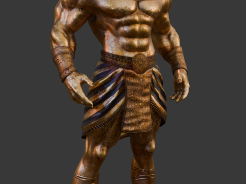 Gouden Golem-wacht 3D Model