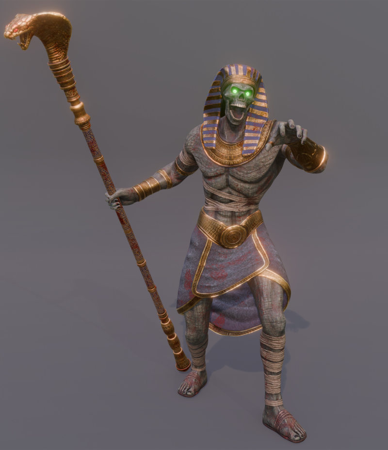 킹 미라 3D 모델 .c4d .max .obj .3ds .fbx .stl .blend 