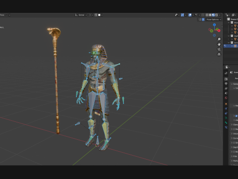 킹 미라 3D 모델