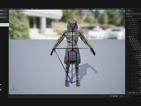 킹 미라 3D 모델