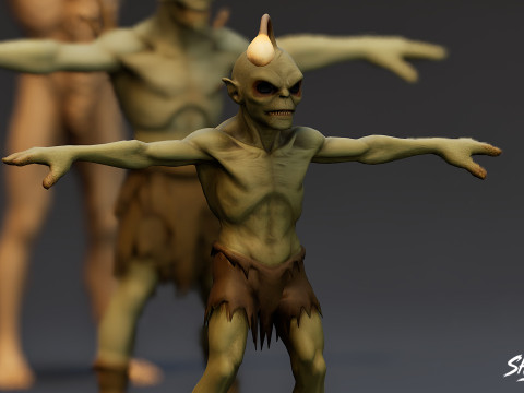 Paquete completo Ghoul T-Pose T Modelo 3D