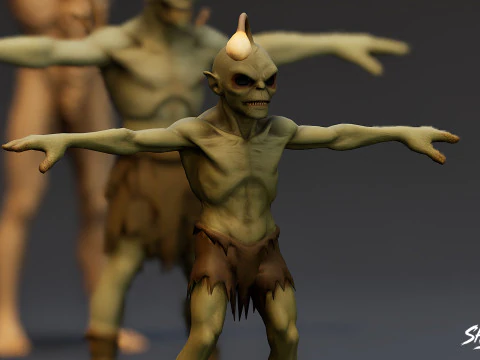 Complete Ghoul T-Pose Pack T 3D Model