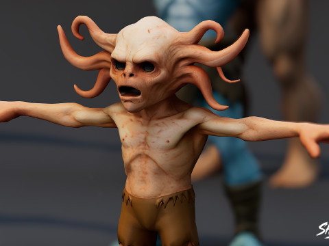 Paquete completo Ghoul T-Pose T Modelo 3D