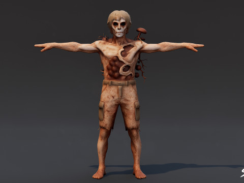 Paquete completo Ghoul T-Pose T Modelo 3D