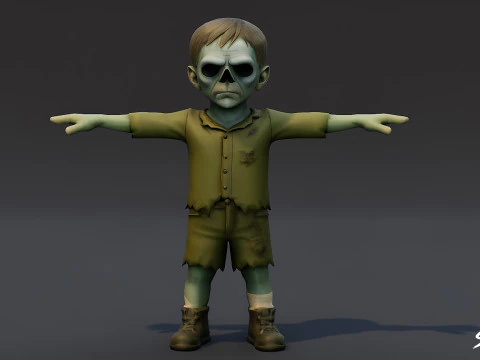 Complete Ghoul T-Pose Pack T 3D Model