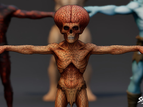Paquete completo Ghoul T-Pose T Modelo 3D