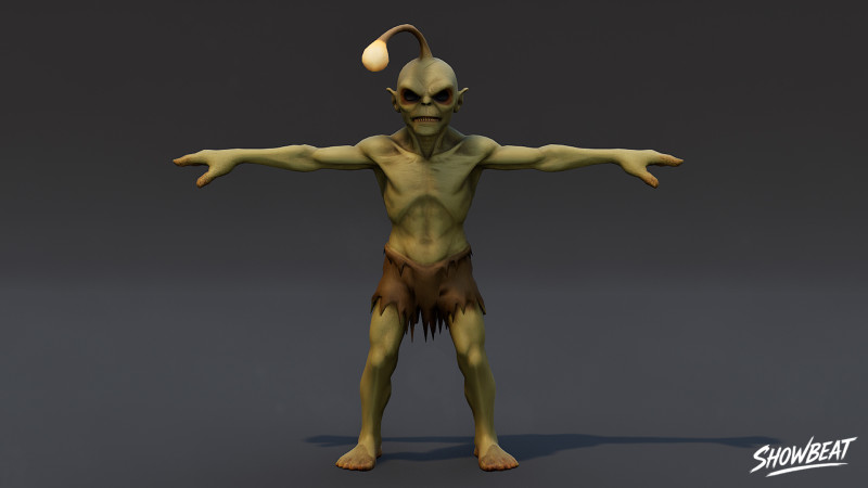 Visser Ghoul T-pose 3D Model .c4d .max .obj .3ds .fbx .stl .blend