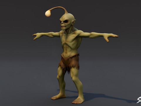 Visser Ghoul T-pose 3D Model