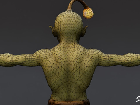 Visser Ghoul T-pose 3D Model