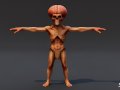 Brain Ghoul T-Pose Modelo 3D