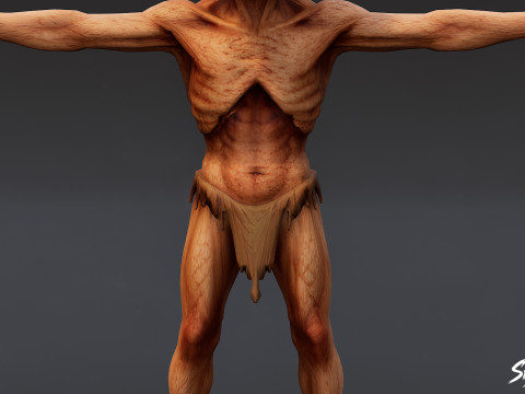 Pose en T del cerebro necrófago Modelo 3D