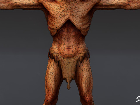 Pose en T del cerebro necrófago Modelo 3D