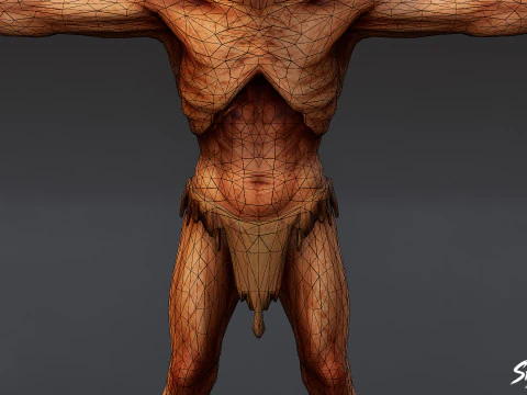 Brain Ghoul T-Pose 3D Model