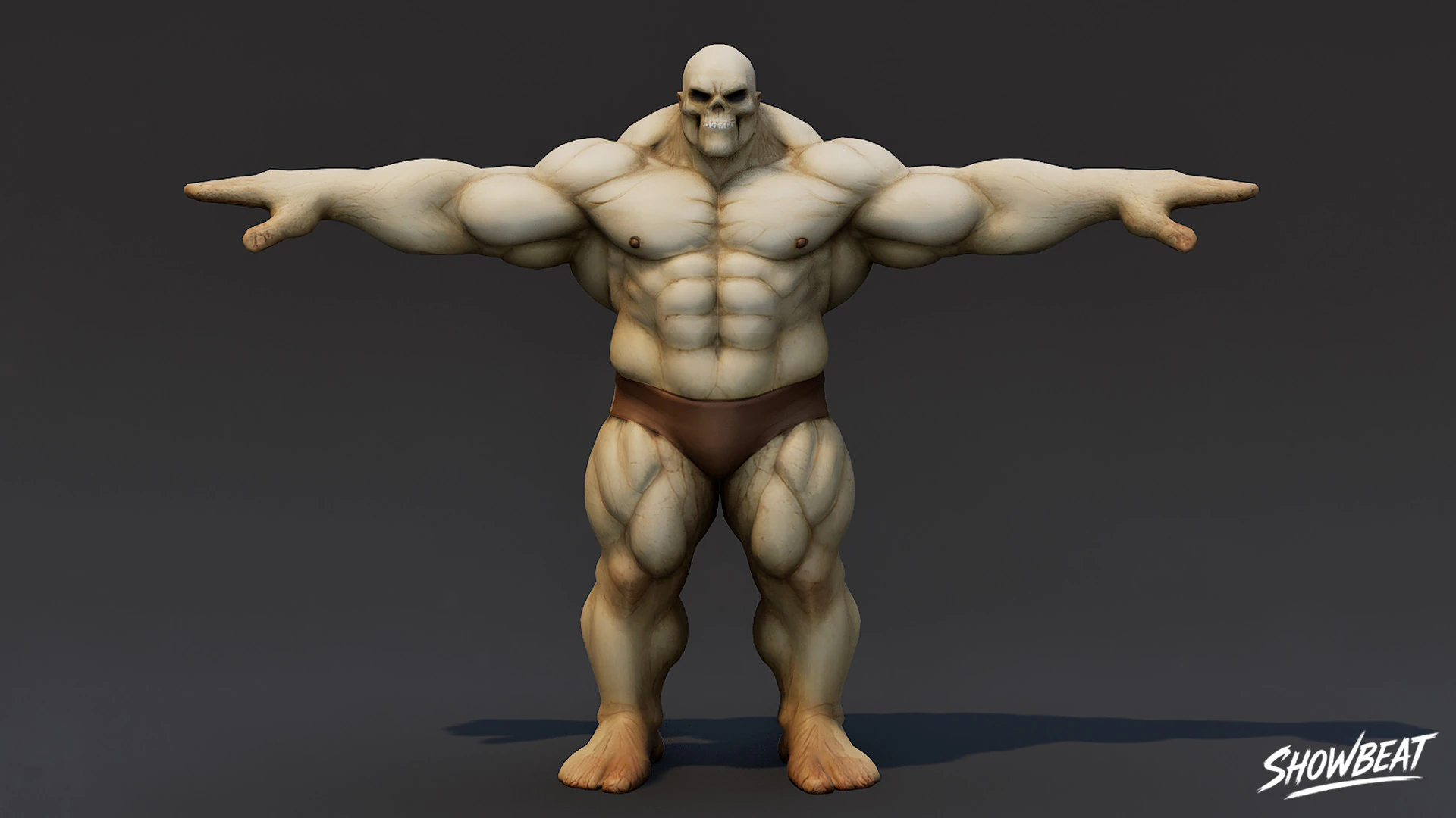 Colossal Ghoul T-Pose 3D Model .c4d .max .obj .3ds .fbx .stl .blend 