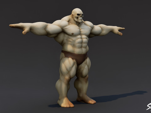 Pose en T del ghoul colosal Modelo 3D