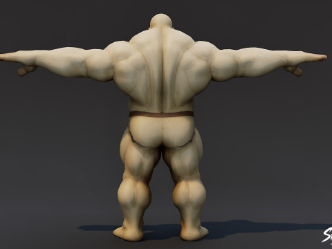 Pose en T del ghoul colosal Modelo 3D