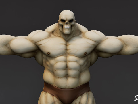 Pose en T del ghoul colosal Modelo 3D