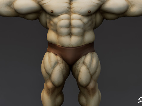 Pose en T del ghoul colosal Modelo 3D