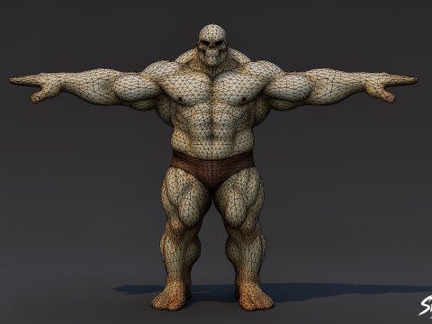 Pose en T del ghoul colosal Modelo 3D