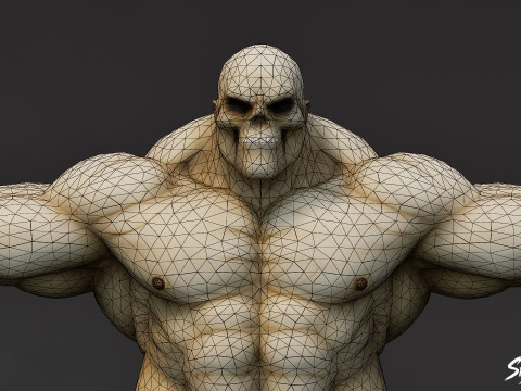 Pose en T del ghoul colosal Modelo 3D