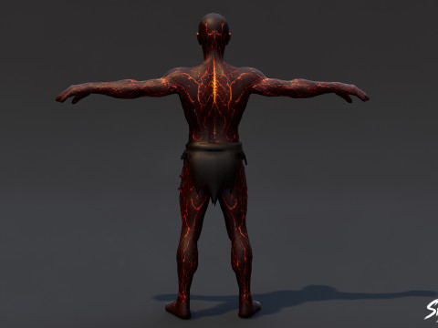 불 구울 T-포즈 3D 모델