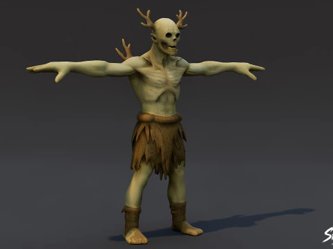 Forest Ghoul T-Pose 3D Model