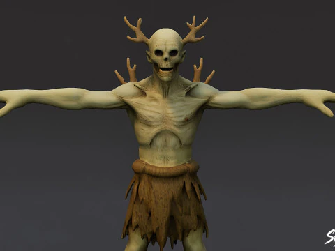 Forest Ghoul T-Pose 3D Model