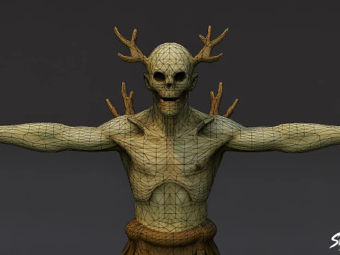 Forest Ghoul T-Pose 3D Model