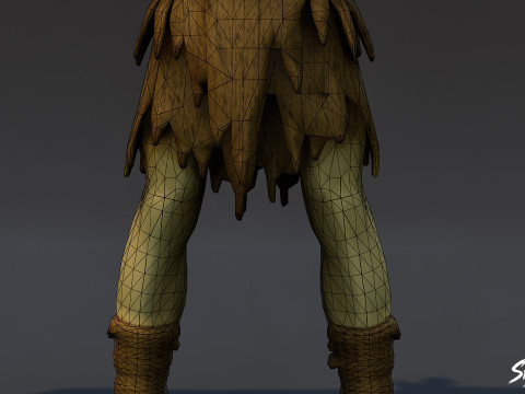 Pose en T del necrófago del bosque Modelo 3D