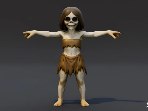 Pose T Gadis Ghoul Model 3D