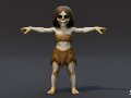 Ghoul Girl T-Pose Modelo 3D