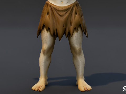 Ghoul Girl T-Pose 3D Model