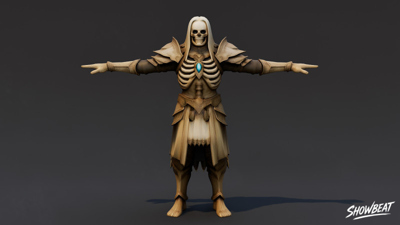Ghoul King T-Pose 3D Model .c4d .max .obj .3ds .fbx .stl .blend