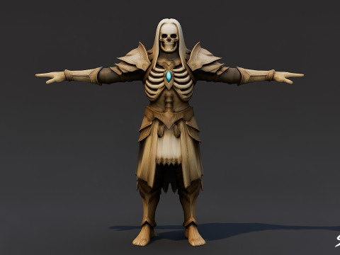 Pose en T du roi goule Modèle 3D