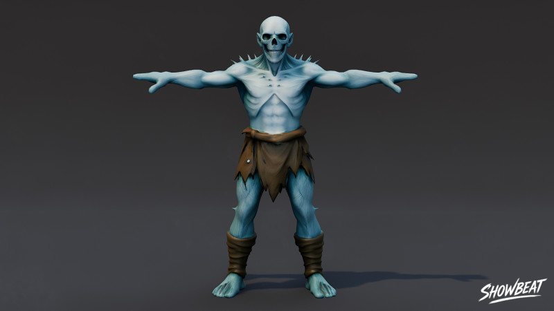 Pose en T del Ghoul de Hielo Modelo 3D .c4d .max .obj .3ds .fbx .stl .blend