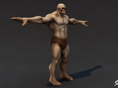 Muscle Ghoul T-pose 3D Model