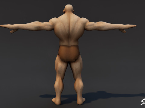 Muscle Ghoul T-pose 3D Model