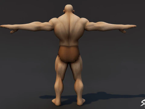 Muscle Ghoul T-Pose 3D Model