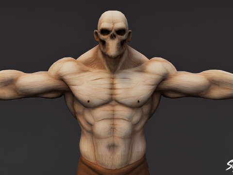 Muscle Ghoul T-pose 3D Model
