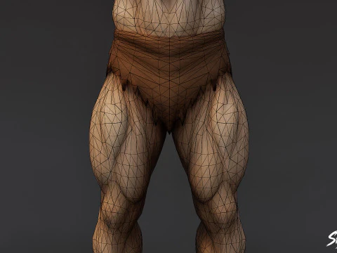 Muscle Ghoul T-Pose 3D Model
