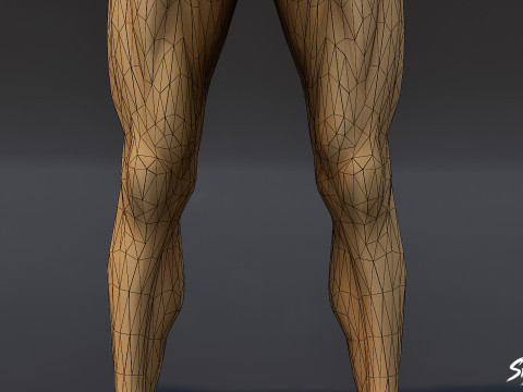 QuadHead Ghoul T-Pose Modelo 3D