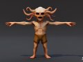 TentacleHead Ghoul T-Pose Modelo 3D
