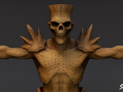 Ahşap Ghoul T-Pose 3D Model