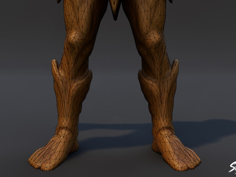 Ahşap Ghoul T-Pose 3D Model