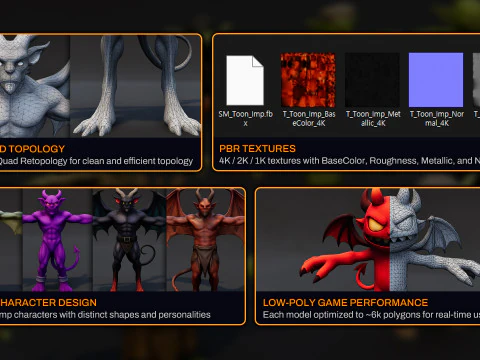 Complete Imp T-Pose Pack 3D Model